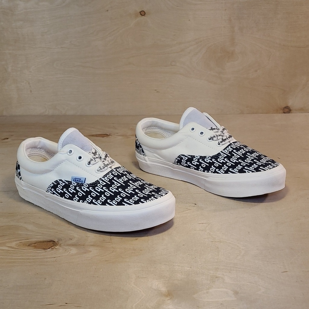 Vans Era X Fear Of God 95 Black White Canvas Shoes - Picture 3 of 14